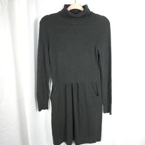 J Crew Gray Wool Cashmere Turtleneck‎ Sweater Dress Womens Small